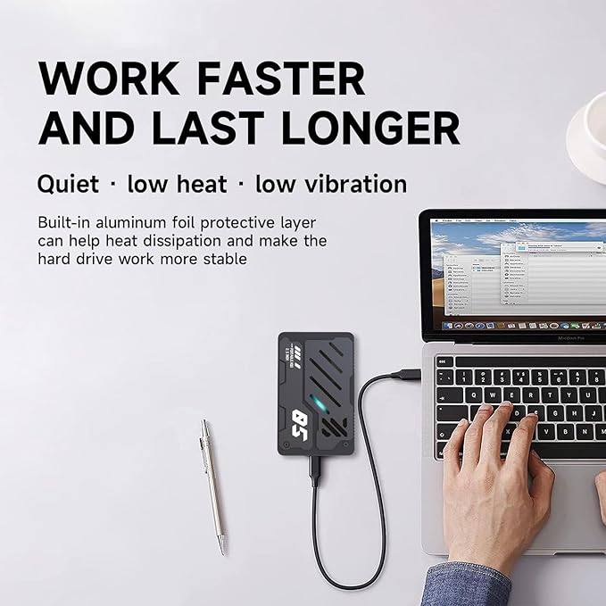 Ultra Slim Portable External Hard Drive USB 3.0 HDD Storage for PC, Laptop, Mac, Xbox one, PS4, PS5 (250GB)