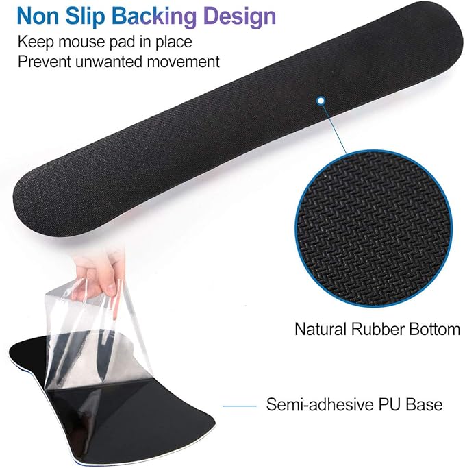 ToLuLu Keyboard Wrist Rest Pad Ergonomic Mouse Pad Set, Cute Gel Mouse Pad for Computer Laptop, Non Slip Mousepad Keyboard Wrist Support Raised Memory Foam for Easy Typing Pain Relief, Nebula Galaxy