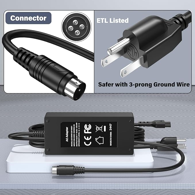 12V 10A DiskStation Charger for Synology NAS Disk Station DS1520+ Power Cord AC Adapter for Synology DS1522+ DS916+ DS918+ DS920+ DS923+ Network Storage NAS Server DS723+ DS420+ DS423+ DS620slim DS720