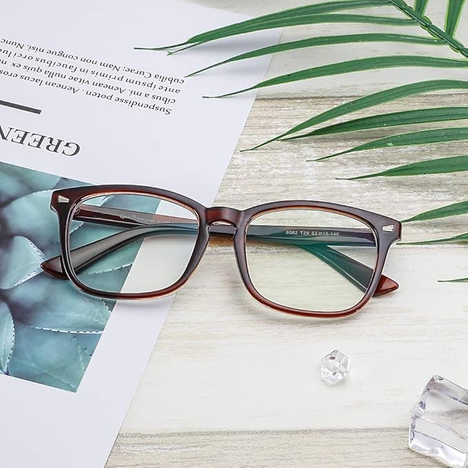 Cyxus Blue Light Glasses Men Women Reduce Eye Strain UV Blocking for Office Work Computer Screen 8082