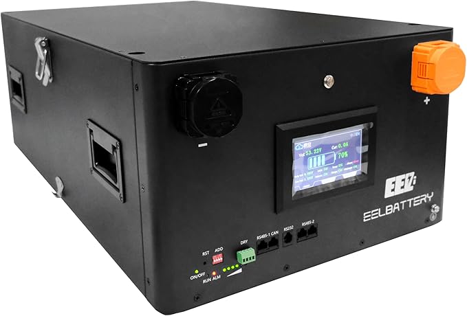 EEL 48V JK 280Ah LiFePO4 White Battery Box Metal Case Built-in JK BMS 2A Active Balance with 4.3" LCD Screen perfer for RV,Solar System,Backup Power,Home Energy Storage