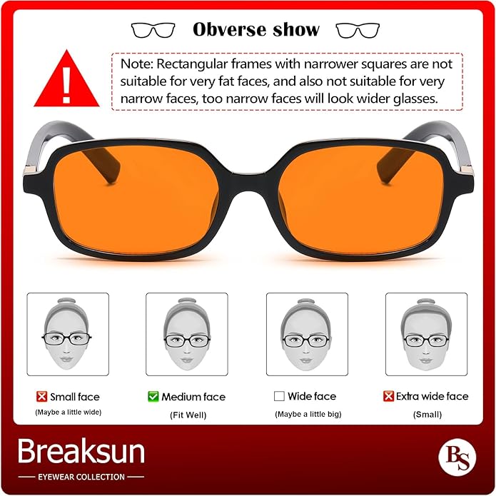 Retro Rectangle Glasses for Women Men Small Square Blue Light Blocking Glasses Vintage Eyeglasses