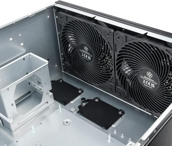 Silverstone Technology RM51 5U Rackmount Server Chassis with Dual 180mm Fans and Enhanced Liquid Cooling Capability, SST-RM51