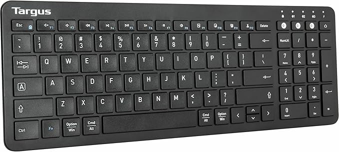 Targus Midsize Multi-Device Bluetooth Keyboard and Mouse Bundle - Compatible with Chrome OS, Windows, macOS, iOS, and Android (AKM619AMUS)