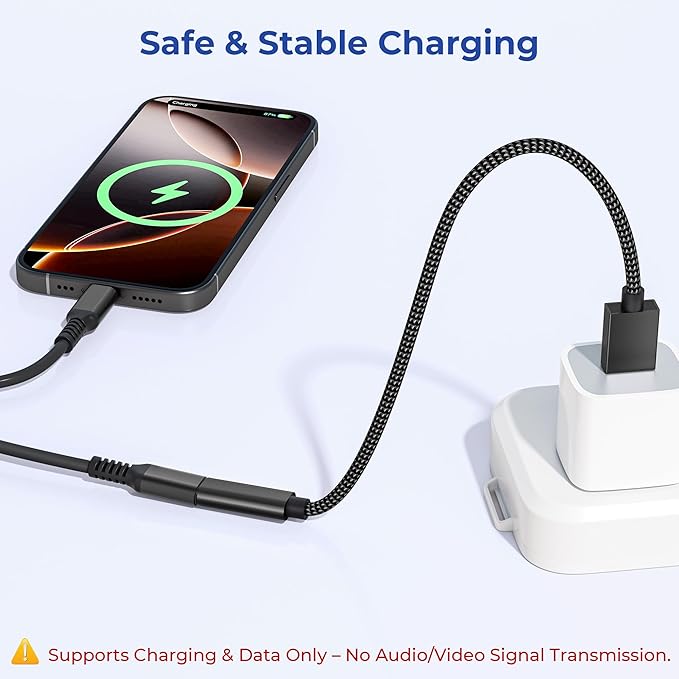 Basesailor USB 3.0 to USB C Adapter 0.75FT 2Pack,USBC Female to A Male Cable,5Gbps 3.1 Type C Charger Connector for Apple iPhone 17 17e Air 16 16e 15 Pro Max,iPad Mini 7,Samsung Galaxy S26 S25 S24 S23
