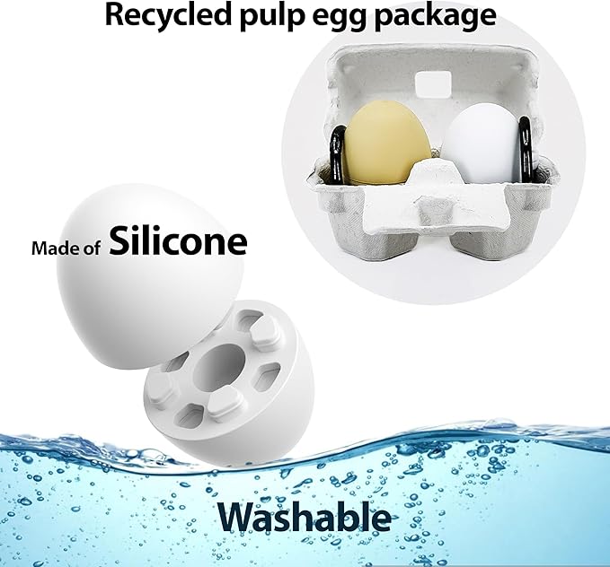 Portable Egg Keyring Style Anti-Slip Silicone Laptop & Pad Stand 2set(4pcs) - Ergonomic Viewing, Typing, Drawing, Cooling Foot/White Yellow (white+yellow)
