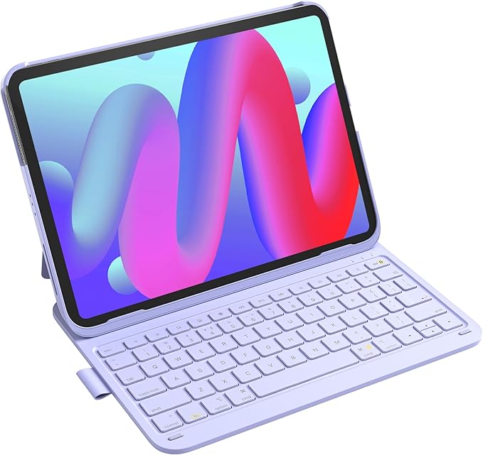 Inateck for iPad 10th/11th Gen Case with Keyboard, Ultralight Keyboard with Pen Holder for A16 2025/10th Gen(2022 10.9"), Air 11" M4/M3/M2 (2026/2025/2024), Air 5/4, Pro 11 4/3/2/1,AirTap Purple