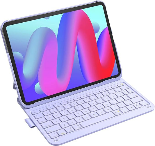 Inateck for iPad 10th/11th Gen Case with Keyboard, Ultralight Keyboard with Pen Holder for A16 2025/10th Gen(2022 10.9"), Air 11" M4/M3/M2 (2026/2025/2024), Air 5/4, Pro 11 4/3/2/1,AirTap Purple