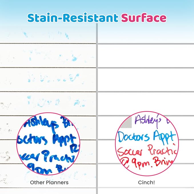 20x13 Stain-Resistant Magnetic Whiteboard for Fridge - Includes 4 Markers and Big Eraser with Magnets - Dry Erase Board - Refrigerator White Board Organizer and Planner (Pack of 2)