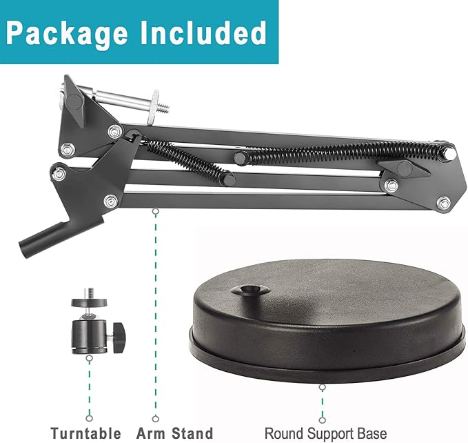 Webcam Stand,Camera Mount 22 Inch Suspension Boom Scissor Arm Stand,for Webcam C925e C922x C922 C930e C930 C920 C615,Hero 8/7/6/5,Ultra/Pro/Pro 2/Pro 3/Brio 4K,DSLR Camera