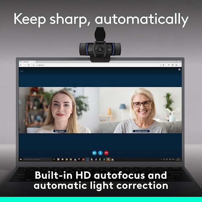 Logitech C920e HD 1080p Mic-Disabled Webcam, Certified for Zoom and Microsoft Teams, TAA Compliant