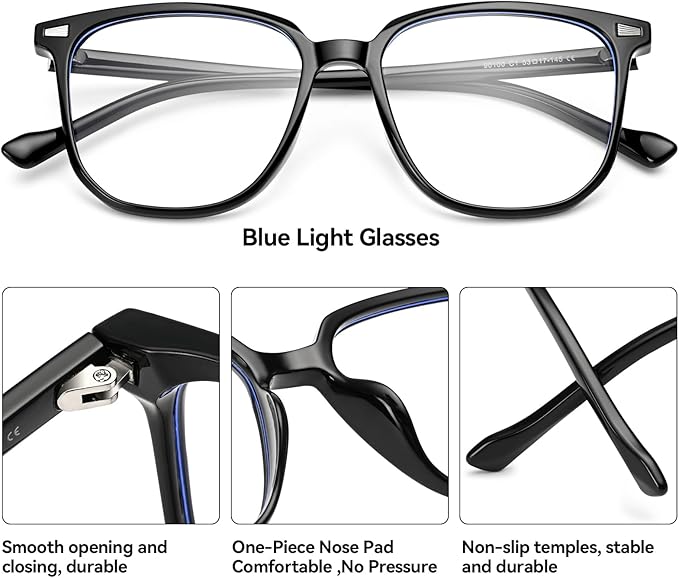 Dollger Blue Light Glasses for Women Retro Blue Light Blocking Glasses for Computer Eyeglasses Frame Men