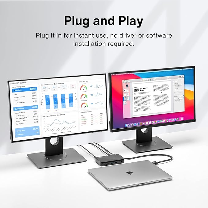 iVANKY 12-in-2 FusionDock 1 for M5 MacBook Dual 4K@144Hz Monitor (Docking Station for M5/M4 Base, M3/M2/M1 Pro/Max Mac)(150W Power Adapter, SD/TF, USB, RJ45, 3.5mm Audio) Plug and Play 5Gbps Dock Hub