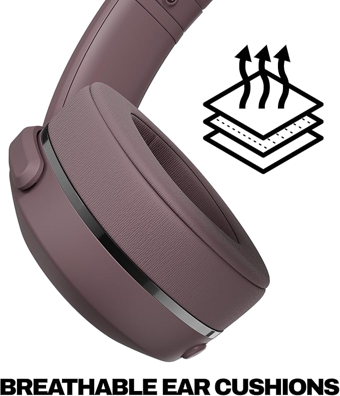 Skullcandy Crusher 540 Active Wireless Bluetooth Headphones with Multi-Sensory Bass, Noise Isolating Over-Ear Fit, Sweat and Water Resistant, 40 Hours Battery, Microphone for iPhone Android - Smoke