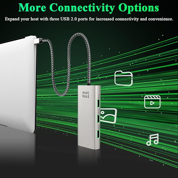 Minthouz 7-in-1 USB C Docking Station, Quad Display Hub Adapter with Dual 8K DP, 4K HDMI, VGA, 3 USB 2.0 Ports for MacBook Neo/Pro/Air, iPad Pro, iPhone 17 Pro/Pro Max, Dell HP Lenovo Windows Laptops