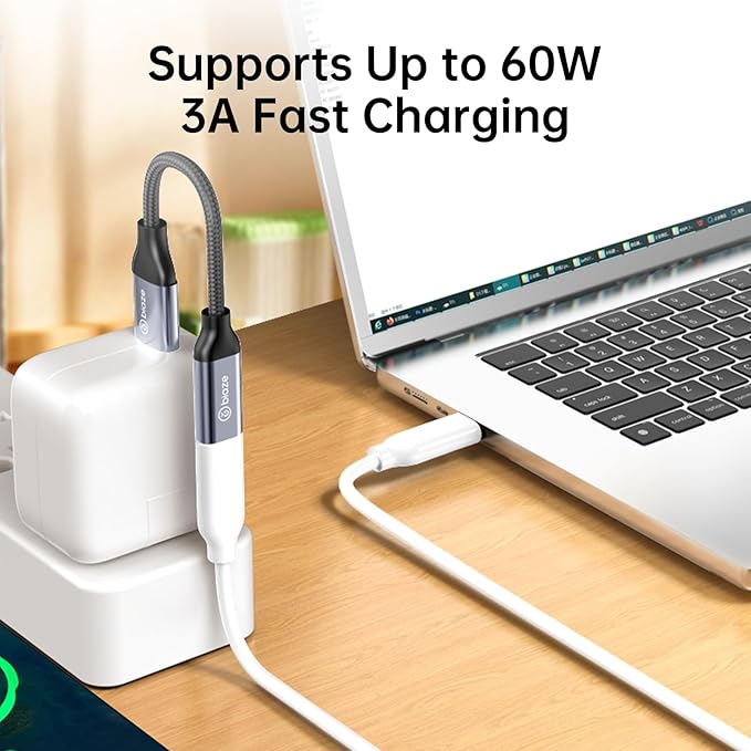 USB C Female to USB Male Adapter, USB A to USB C Cable Adapter with 10Gbps Data Transfer and Charging for Laptop, PC, Flash Disk, Quest Link, Charger