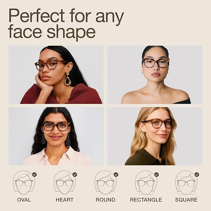 miyya Blue Light Glasses for Women & Men – Oversized UV & Blue Light Blocker Chunky Frames, Stylish Eyewear Accessories