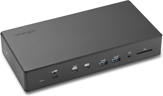 Kensington SD4880P USB-C 4k Quad Monitor Docking Station, 6 x USB-A & 4 x USB-C, 2Gbps Ethernet, 100W PD, Audio Jack, 2xDisplayPort, 2xHDMI, SD Card Reader, for Windows Laptops (K34113NA)