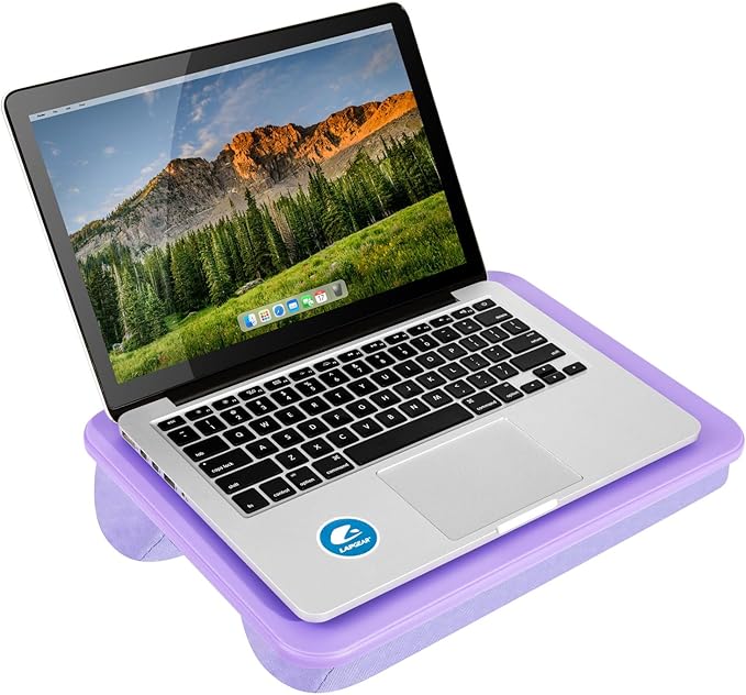 LAPGEAR Compact Lap Desk – Fits Up to 14″ Laptops – Purple Amethyst – Style No. 43122