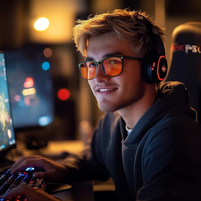 Blue Light Glasses For Woman Men - Anti Eyestrain Computer Gaming Eyeglasses Blue Light Blocking Glasses