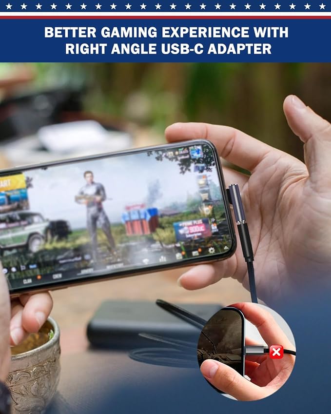90 Degree Right Angle USB C Adapter 40Gbps Data Transfer USB 4.0/Thunderbolt 4 Type C Male to Female Connector Extender for Mobile Phone, Switch, Steam Deck, Tablet, Laptop (8 Pack)