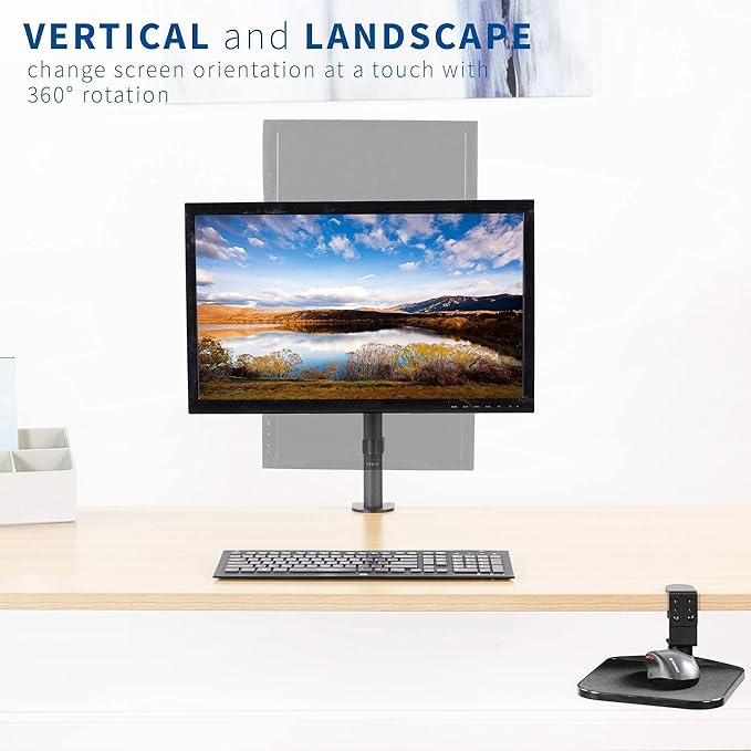VIVO Single and Dual LCD Monitor Desk Mount Kit for Triple Screen Display, Heavy Duty Fully Adjustable, Fits 3 Screens up to 27 Inches (Bundle)