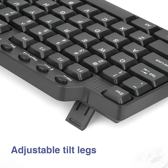 (10PACK) Wired Keyboard and Mouse,Rii RK203 Ultra Full Size Slim USB Basic Wired Keyboard Mouse Combo Set with Number Pad for Computer,Laptop,PC,Notebook,Windows