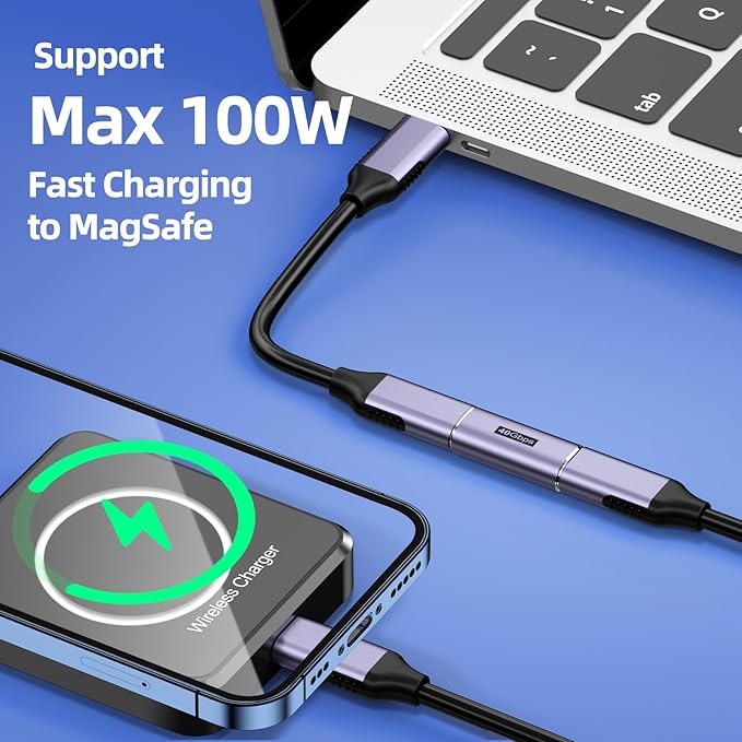 USB C Adapter (7 Pack) with 100W 40 Gbps 8K 60Hz, 90 Degree Right Angle, Straight, Female to Male, USB C Extender for TB3/4, MacBook Pro/Air, Steam Deck and More Type C Devices