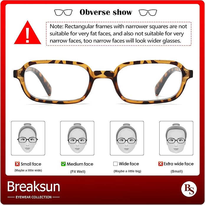 Retro Rectangle Glasses for Women Men Small Square Blue Light Blocking Glasses Vintage Eyeglasses