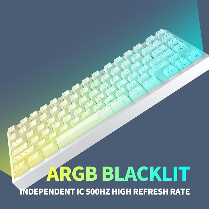 MG75PRO 81 Keys Wired Magnetic Switch Mechanical Keyboard, Hall Effect, 8KHZ/ARGB/CNC Aluminum, Gasket Structure Gaming Keyboard(White)