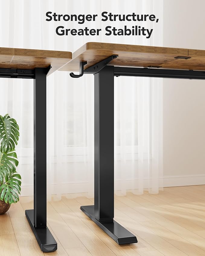 Marsail 63x24 Electric Standing Desk - Adjustable Height Computer Desk with Memory Presets, Storage Bag & Cable Management for Home Office & Gaming Workstations