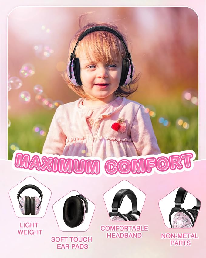 ZOHAN EM030 Kids Ear Protection, Noise Cancelling Headphones Ear Muffs for Autism Sensory, Safety Noise Reduction Hearing Protection for Monster Truck/Concerts/Fireworks/Air Shows