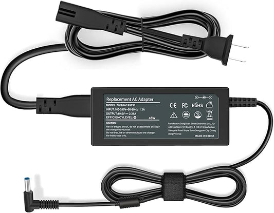 45W 19.5V 2.31A Charger Compatible with HP Laptop Computer, Pavilion x360 11 13 15, Zbook 14u G4 G5 15u 15, Notebook 14 15 17, Stream11 13 14, ProBook, EliteBook Smart Blue Tip Power Adapter