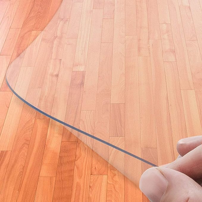 Azadx Office Chair Mat for Hard Floors 36" X 55", Clear PVC Chair Mat for Hardwood Floor, Durable Plastic Floor Protector Mat for Home and Office use (36" X 55" Rectangle)
