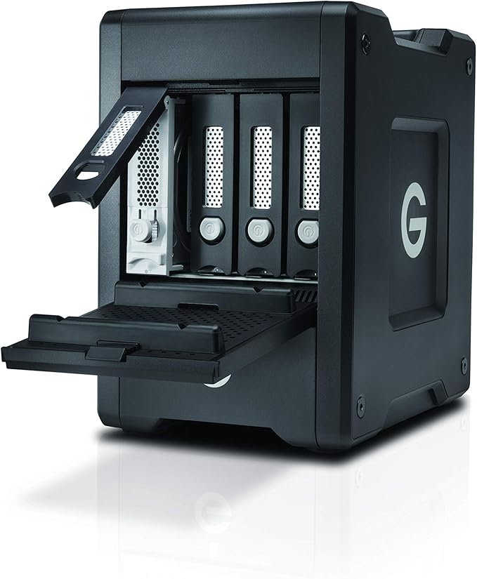 G-Technology 24TB G-Speed Shuttle Thunderbolt 3 – Transportable, 4-Bay Raid Storage Solution – 0G10072-1