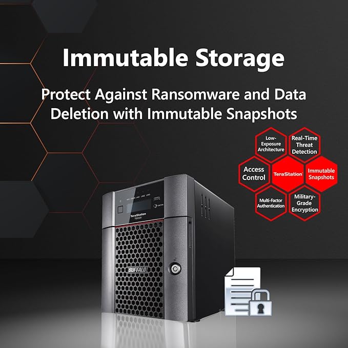 BUFFALO TeraStation 5420DN 4-Bay Business Desktop NAS 32TB (2x16TB) with Hard Drives Included RAID iSCSI Network Storage File Server