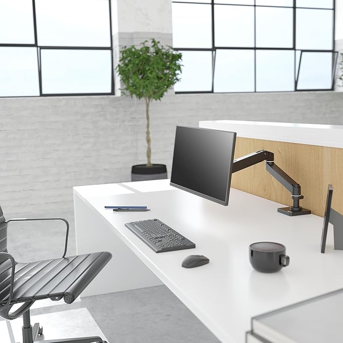 Ergotron – Upgraded LX Pro Premium Monitor Arm, Single Monitor Desk Grommet Mount – fits Flat Curved Ultrawide Computer Monitors up to 34 Inches, 4 to 22 lbs, VESA 75x75mm or 100x100mm – Black