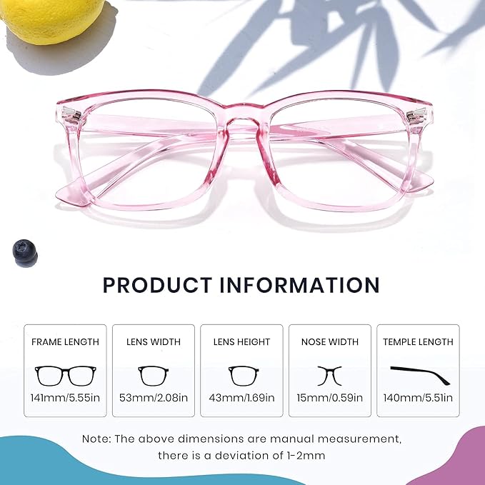 Cyxus Blue Light Glasses Men Women Reduce Eye Strain UV Blocking for Office Work Computer Screen 8082