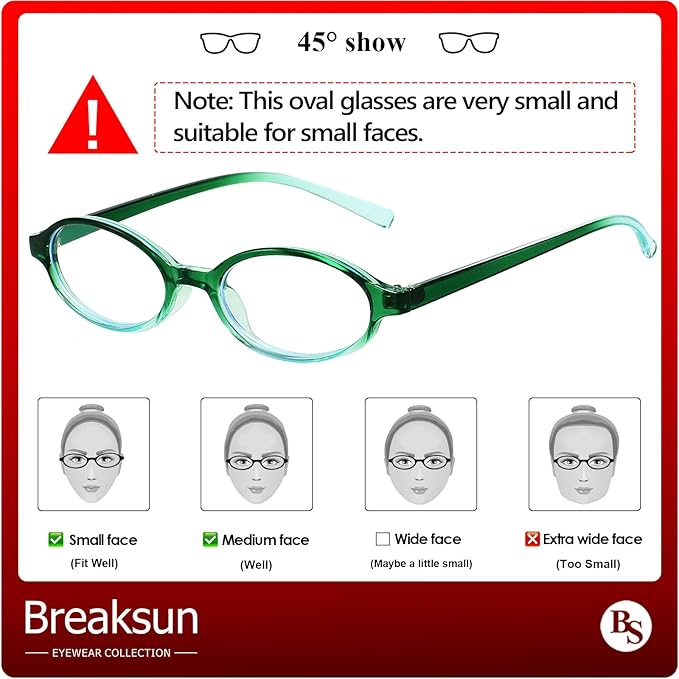 Retro Small Oval Glasses for Women Men 90s Small Face Blue Light Eyeglasses Cosplay Y2K Fake Glasses