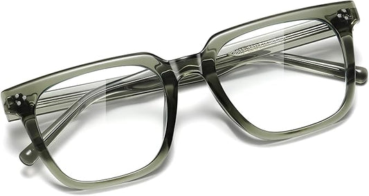 Oversized Square Blue Light Glasses for Woman Men fashion Reduce Eyestrain Protection for TV/Computer/Gaming