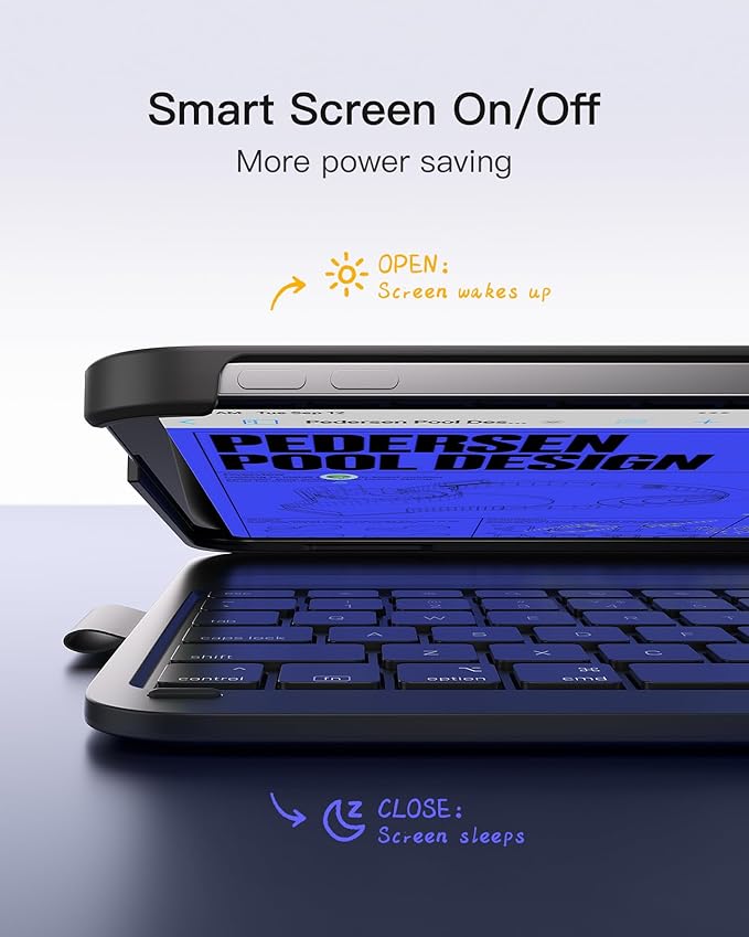 Inateck for iPad 10th/11th Gen Case with Keyboard, Ultralight Keyboard with Pen Holder for iPad 11th(2025 11" A16)/10th Gen(2022 10.9"), Air 11" M3/M2 (2025/2024), Air 5/4, Pro 11 4/3/2/1,AirTap Black