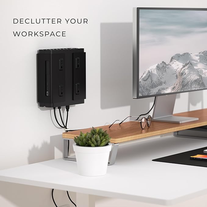 HumanCentric Dual VESA Sleeve Compatible with HP Z2 G9 Mini PC, VESA Mount Between a Monitor Arm and a Monitor, Under Desk or on a Wall, Z2 G9 Mini PC Mount Bracket