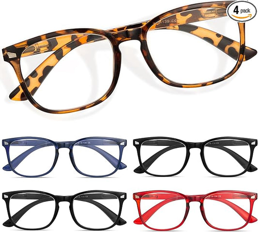 CCVOO Reading Glasses for Women/Men, Eyeglasses, Blue Light Readers for Women/Men, Computer Eye Glasses, Cheaters