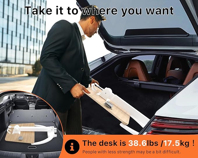 JOY worker Foldable Mobile Standing Desk, Pneumatic Height Adjustable Sit Stand Desk, 90° Tiltable Rolling Laptop Desk, Portable Cart with Wheels Non-Slip Mat for Home Office, Holds Up to 22lbs
