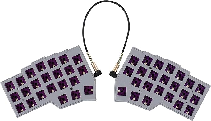 YMDK Split Keyboard Corne V4.1 46 Keys Ergonomic Hotswappable 40% Layout 3D PLA RGB QMK Vial All Key Programmable Mini Independent Gaming Keyboard Kit