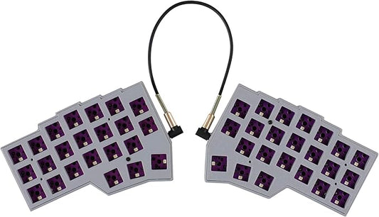 YMDK Split Keyboard Corne V4.1 46 Keys Ergonomic Hotswappable 40% Layout 3D PLA RGB QMK Vial All Key Programmable Mini Independent Gaming Keyboard Kit