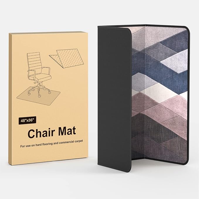 Placoot Heavy Duty Office Chair Mat for Carpet & Hardwood Floors, 48" x 36" Weight 3.5 lbs Floor Mat, Decorative Office Chair Mat, Desk Chair Mat for Carpeted Floors for Home Office