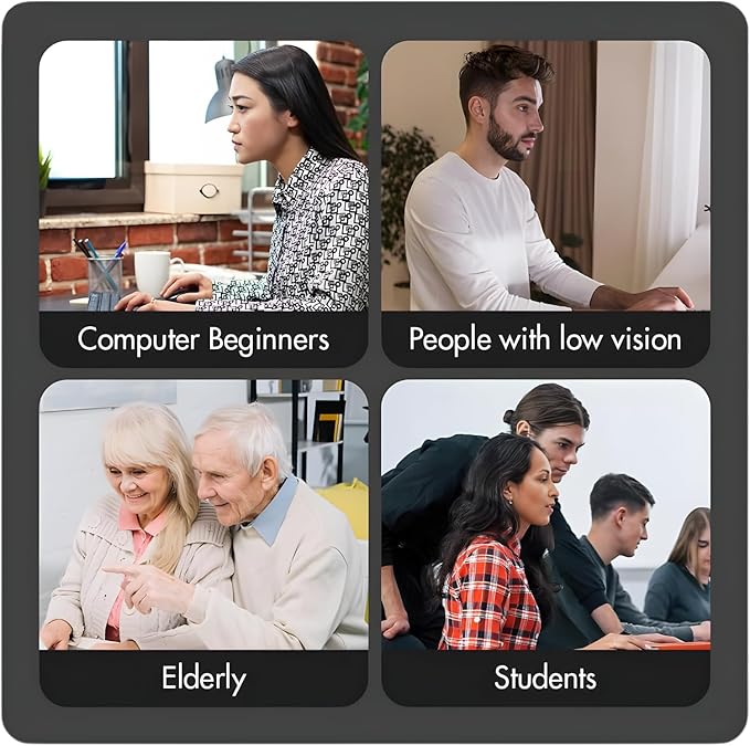 X9 Performance Large Print Wireless Keyboard and Mouse Combo - Easy to See Yellow Letters for Seniors and Low Vision Users - 2.4Ghz Wireless Mouse and Keyboard Combo for PC