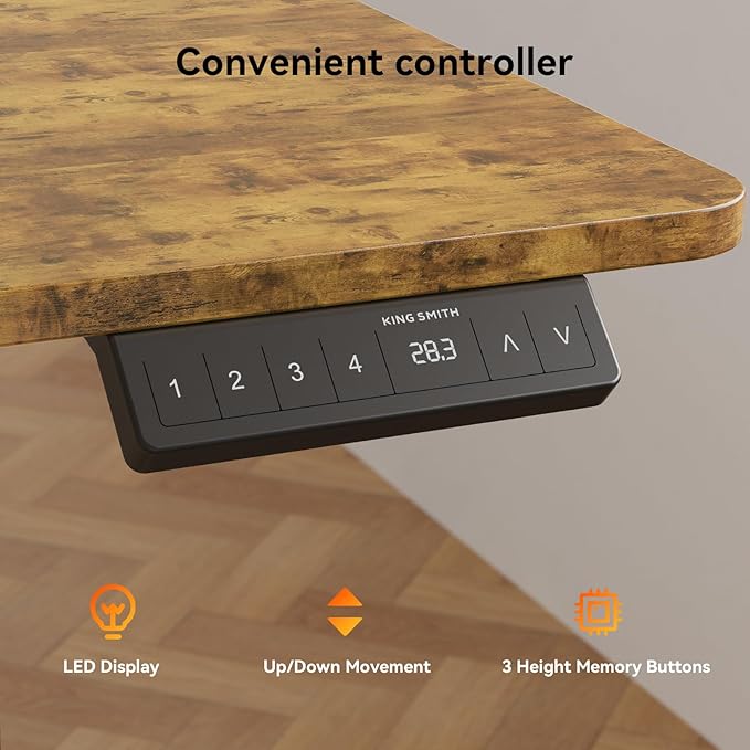 63 Inches Height Adjustable L Shaped Standing Desk with 2 Drawers and Keyboard Tray, Electric Sit to Stand Home Office Comupter Table, Ergonomic Corner Gaming Desk, Rustic Brown