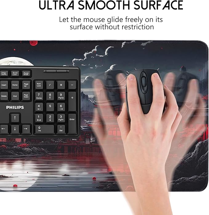 Mouse Pad Gaming Mousepad,Large Mousepads for Keyboard and Mouse with Non-Slip Rubber Base,Suitable for School,Office,Home,35.4 x 15.7 Inch